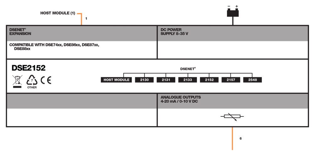 DSE2152 bağlantı şeması
