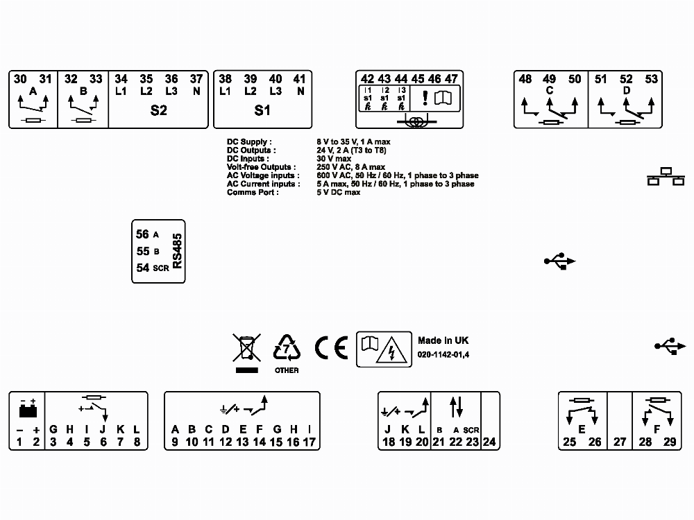 DSE335 MKII bağlantı şeması